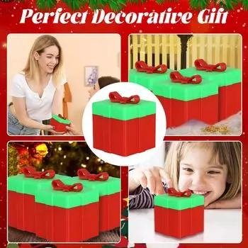 Рождественская подарочная коробка, рождественская подарочная коробка, напечатанная на 3D-принтере, декоративные украшения, рождественская подарочная коробка, дарение подарков