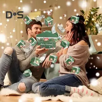 Рождественская подарочная коробка Взрыв для денег Складной прыгающий конверт Сюрприз Подарочный держатель DIY Взрывная подарочная коробка для денег на день рождения Годовщину Валентина C красный