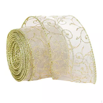 Рождественская подарочная упаковка из ленты своими руками, праздничный атлас, Рождество для венка, декор, поздравление Style A