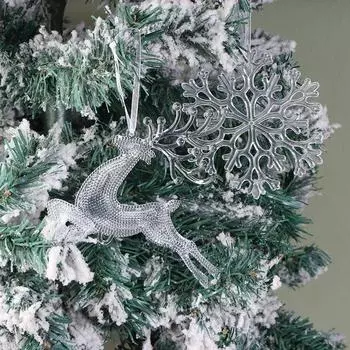 Рождественская подвеска бабочка снежинка подвесной кулон рождественская елка декор подвески реквизит для вечеринки