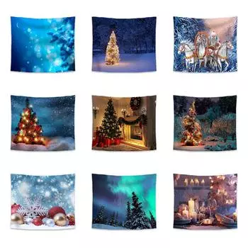 Рождественская подвесная ткань, настенная ткань, фоновая ткань, декоративная ткань, прикроватный гобелен, гобелен в скандинавском стиле 150x130