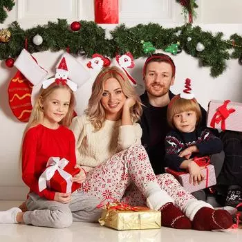 Рождественская повязка на голову для детей и взрослых Санта-Клаус Лось Xmax Tree Аксессуары для волос Фотореквизит Рождественские украшения 2024 Подарки на Новый год