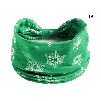 Рождественская повязка на голову с принтом, аксессуары для волос для женщин, перекрещенная эластичная повязка из молочного шелка, широкополая повязка для волос, спортивный головной убор