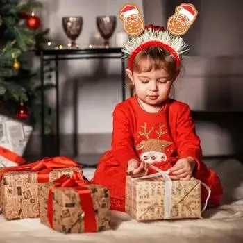 Рождественская повязка на голову в виде оленя, снеговика, рождественского домика, головной убор для женщин, мужчин, детей, пластиковый праздничный аксессуар для волос для рождественских вечеринок, сувениры A