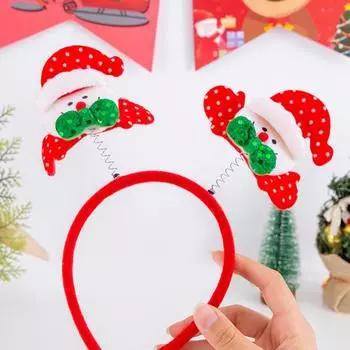Рождественская повязка на голову Yousheng с рогами оленя, Санта-елкой, звездой, праздничным обручем для волос, аксессуаром для косплея для женщин и детей B