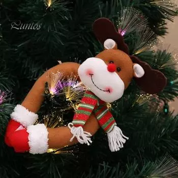 Рождественская пряжка для штор, изысканный снеговик, форма оленя, занавеска с подхватом для домашнего праздника, праздничное украшение Deer