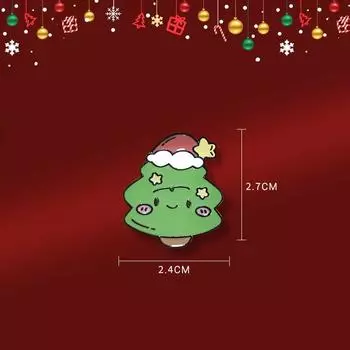 Рождественская пуговица металлическая брошь свитер булавка мультяшный значок одежда аксессуары праздничная рождественская елка милые аксессуары