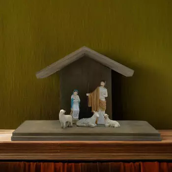 Рождественская ясли, деревянная статуэтка, украшение на стену, рождественский декор для гостиной