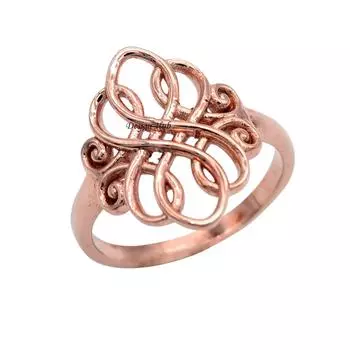 Рождественская распродажа Серебряное кольцо с покрытием из розового золота Ювелирные изделия ручной работы из чистого серебра 925 пробы 6 розового золота