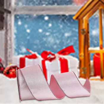 Рождественская розовая золотая лента для дерева DIY Художественные принадлежности Многофункциональные букеты Упаковка Small square