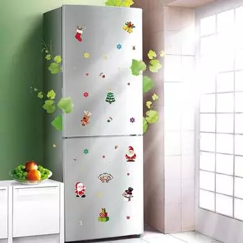 Рождественская съемная наклейка на оконное стекло, рождественские украшения для дома, Санта-Снеговик, Натал Ноэль, Новый год 2025, подарок one size