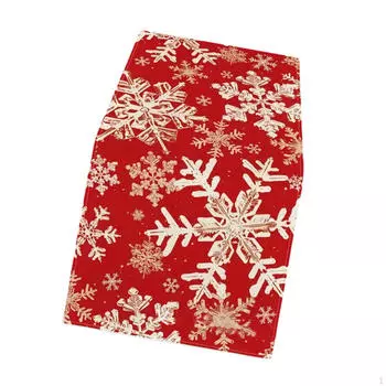 Рождественская салфетка, центральный элемент для помещения или улицы, прямоугольная скатерть для ужина, дома Snowflakes