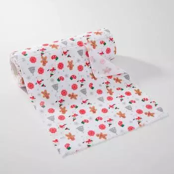 Рождественская салфетка ручной работы, английская пластиковая запаянная кухонная ленивая тряпка, многофункциональное полотенце для уборки по дому 25 * 25 (20 pieces/roll)