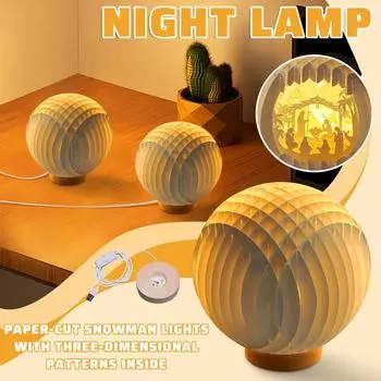 Рождественская сцена Сфера 3D Бумажные поделки Снежные шары One Size белый