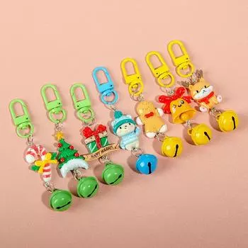 Рождественская серия брелок из смолы мультфильм Рождество Санта снеговик рождественская елка рюкзак подвески подарок