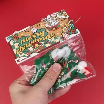 Рождественская серия Декомпрессионный щипок Кавайный мультфильм Антистресс Мягкие игрушки для снятия стресса Для взрослых детей Растягивающийся подарок 15