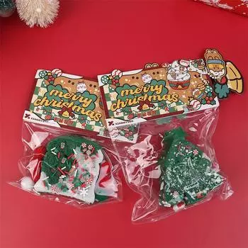 Рождественская серия Декомпрессионный щипок Кавайный мультфильм Антистресс Мягкие игрушки для снятия стресса Для взрослых детей Растягивающийся подарок as the picture