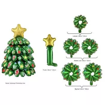 Рождественская серия фольгированных шаров 3D Большие стоячие шары Главная Новогодняя вечеринка Поставки Mini Christmas Tree