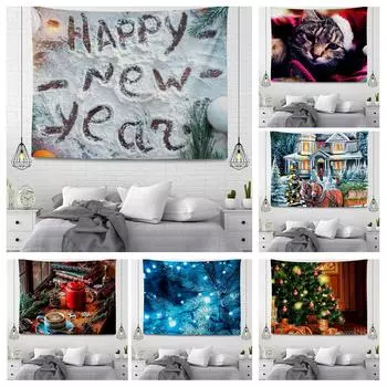 Рождественская серия Подвесной тканевый гобелен 100x75cm