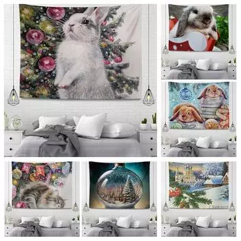 Рождественская серия Подвесной тканевый гобелен 100x75cm