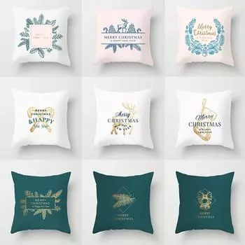 Рождественская серия в скандинавском стиле: наволочки, домашние диванные подушки, чехлы, фото макияжа 40x40cm
