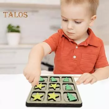 Рождественская шахматная настольная игра с 5 деревьями 4 звезды тренировка логического мышления 2 игрока дети взрослые обучающая мини шахматная доска игрушка малыши мальчики девочки A