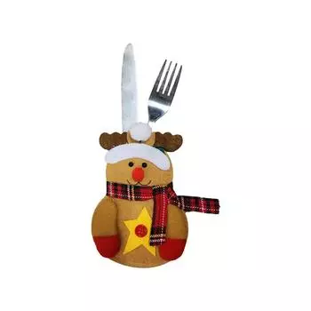 Рождественская шапка держатель для столового серебра рождественский мини красный Санта-Клаус столовый мешок набор