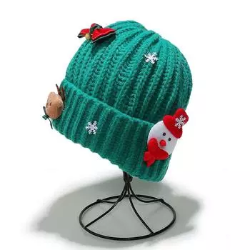 Рождественская шапка для девочек, рождественский реквизит для фотосъемки, универсальная праздничная шапка с бантом в виде Санты, мешковатая кепка для женщин, S, зима M56-58cm красный