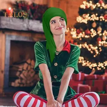 Рождественская шапка гнома, цветная шапка для костюма гнома, влагоотводящая дышащая шапка для рождественских костюмов гнома оранжевый