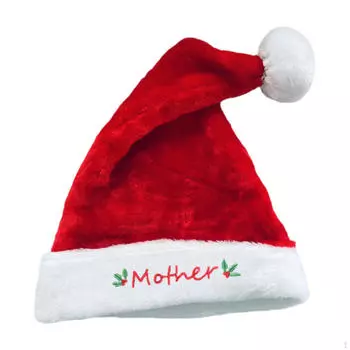 Рождественская шапка из толстого плюша для мужчин и женщин, мягкая праздничная Mother