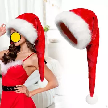 Рождественская шапка классическая Санта-Клаус для маскарада вечеринка поставки год Рождество 32x70 cm