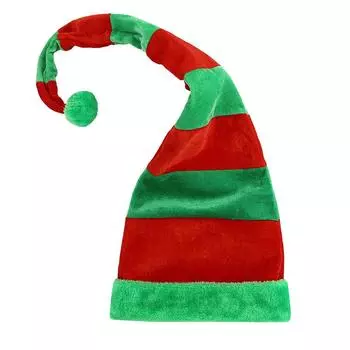 Рождественская шапка с длинной полосатой фетровой плюшевой шапкой Санта-Клауса, Рождество 60 см