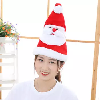 Рождественская шапка Санта-Клауса с песнями и танцами, забавные электрические качели с огнями, новинка