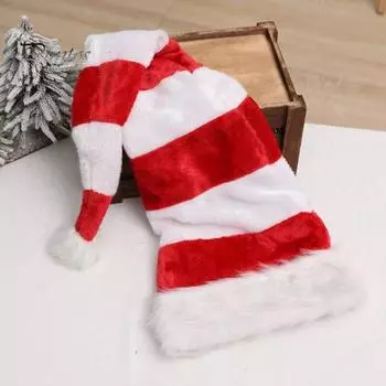 Рождественская шапка Санты, плюшевая красная и белая шапка Санты, украшение для праздничного костюма, аксессуар для домашних вечеринок B