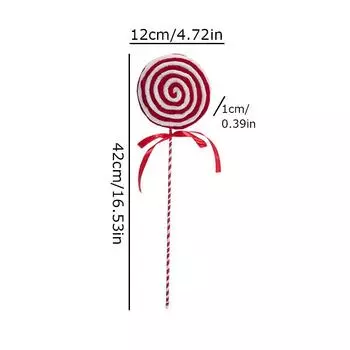 Рождественская шапка Санты Тканевое искусство Рукоделие Сделай сам Имитация леденца Украшение Фестивальное украшение