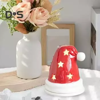 Рождественская шапка Санты, украшение для курильницы, полая звезда, красная шапка Санта-Клауса, смоляной держатель для свечей, украшение для рабочего стола в доме и офисе красный