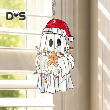 Рождественская шапка, украшение в виде животного, акриловое украшение для окна, праздничная подвеска в виде животного для двери, балкона, крыльца S A