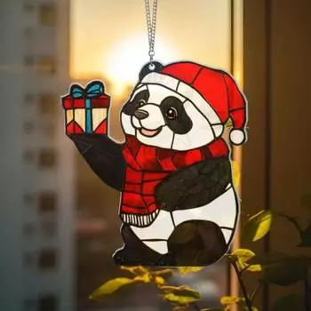 Рождественская шапка, украшение в виде животного, акриловое украшение для окна, праздничная подвеска в виде животного для двери, балкона, крыльца S A
