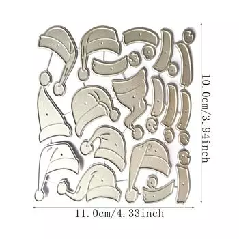 Рождественская шляпа, металлические штампы, DIY ремесло, углеродистая сталь, шаблон для тиснения, трафарет для скрапбукинга, форма для высечки карт