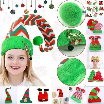Рождественская шляпа Рождественская елка Клоунский колпак Праздничная вечеринка Танцевальный реквизит для выступлений Креативная шляпа Украшение Реквизит для фотосъемки