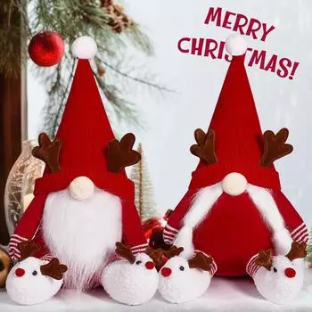 Рождественская сидящая безликая кукла кукла лось праздничные украшения Рудольф рождественские украшения One Size