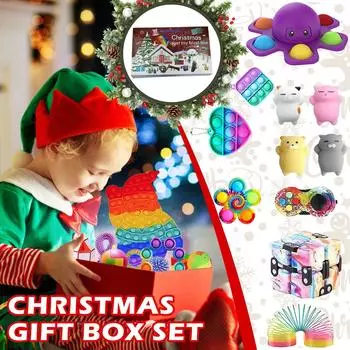 Рождественская силиконовая сенсорная декомпрессия, настольная головоломка, декомпрессионная игрушка