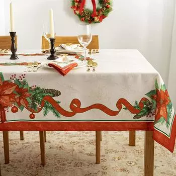Рождественская скатерть для украшения дома, прямоугольный обеденный стол, Рождественская скатерть с принтом, подарок к празднику на год 40x70cm15x27inch