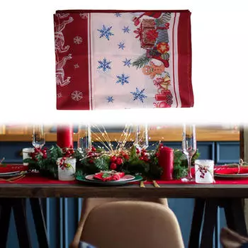 Рождественская скатерть кухонная скатерть водонепроницаемый чехол в стиле бохо протектор для вечеринки 140cmx200cm