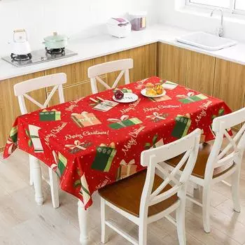 Рождественская скатерть прямоугольный стол зимняя скатерть Рождественская елка праздничная деревенская вечеринка уличная декоративная скатерть 40x70cm15x27inch
