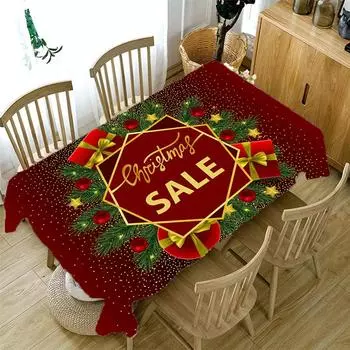 Рождественская скатерть Рождественское украшение стола Ресторанная сервировка Скатерть Водонепроницаемая летняя тема Ужин Подарочные аксессуары 40x70cm15x27inch