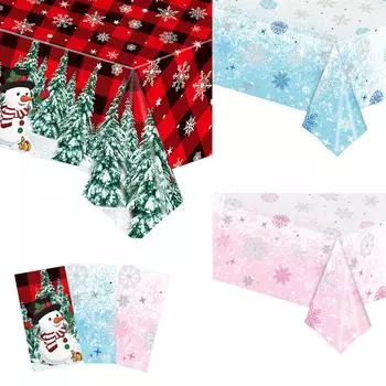 Рождественская скатерть Счастливого Рождества Украшение для дома 2024 Рождественский флаг Чехол для стола Navidad Noel Декор стола Новогодние подарки 2025
