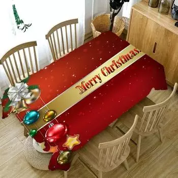 Рождественская скатерть в европейском стиле, колокольчик, цветной шар, украшение, пыленепроницаемая, моющаяся, новогодняя вечеринка, свадебная скатерть, каминная доска 40x70cm15x27inch