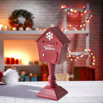 Рождественская скульптура, статуэтка в виде почтового ящика, коллекция, ремесла, подарок, художественное произведение, статуэтка из смолы, украшение для офиса Triangle Top