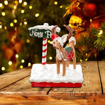 Рождественская смоляная фигурка лося, снежный знак, скульптура, офисный камин, шкафчик для ванной комнаты, декоративный маленький